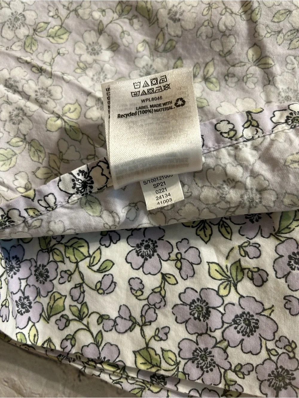 MARTHA STEWART COLLECTION EXCLUSIVELY FOR MACY’S QUEEN FLORAL FLAT COTTON SHEET